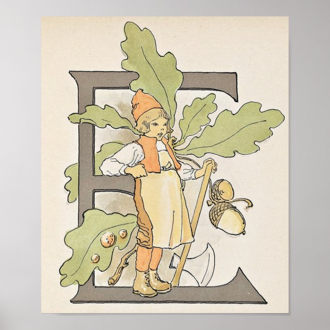 Vintage Illustration von Ottilia Adelborg Poster (Vorne)
