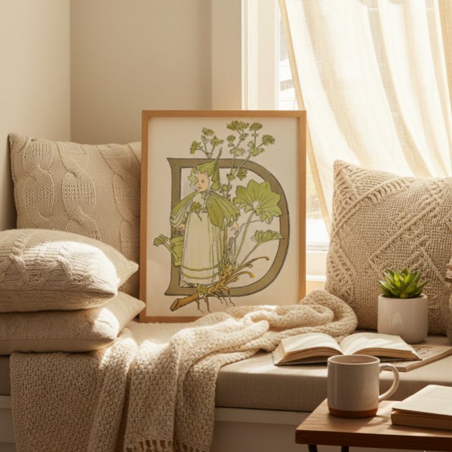 Vintage Illustration von Ottilia Adelborg Poster (Von Creator hochgeladen)