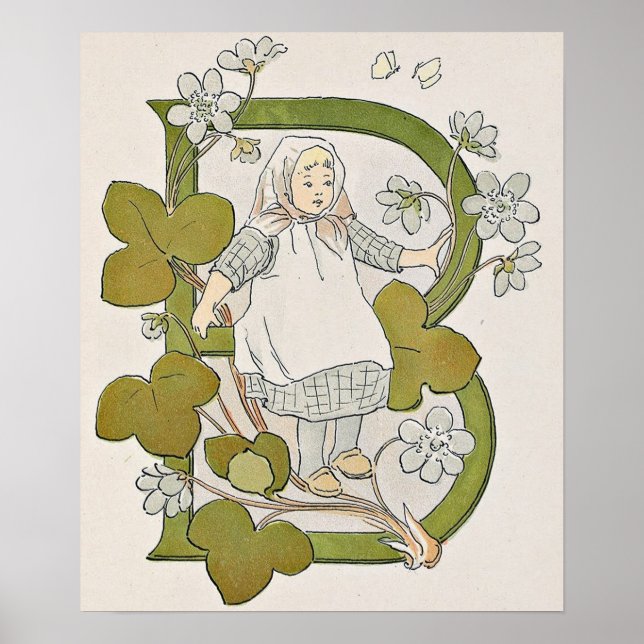 Vintage Illustration von Ottilia Adelborg Poster (Vorne)