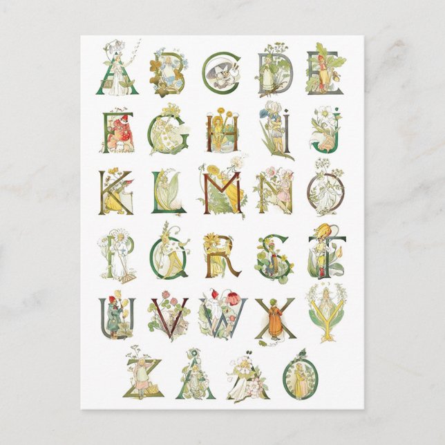 Vintage Illustration von Ottilia Adelborg Postkarte (Vorderseite)