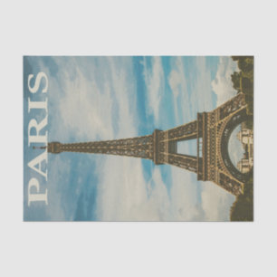 Vintage Illustration von Paris, Frankreich Seidenpapier