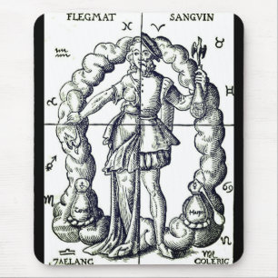 Vintage Illustration von Zodiaka-Zeichen Mousepad