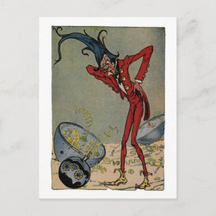 Vintage-Illustration zum kleinen Zauberer von Oz Postkarte