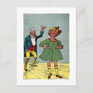Vintage-Illustration zum kleinen Zauberer von Oz Postkarte