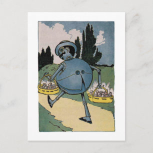 Vintage-Illustration zum kleinen Zauberer von Oz Postkarte