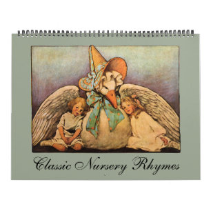 Vintage Illustrationen Mutter Gänse Kinderzimmer R Kalender