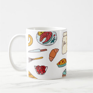 Vintage Illustrationen: nahtlose Muster. Kaffeetasse