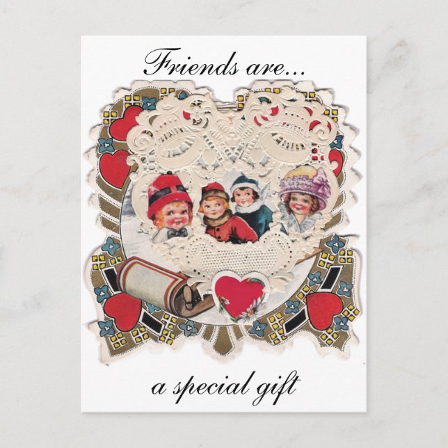 Vintage Illustrationskarten Postkarte (Vorderseite)