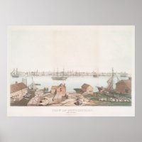 Vintage Illustrative Ansicht von Newburyport MA (1
