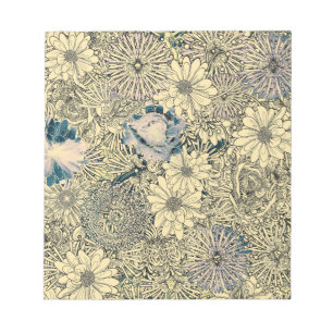 Vintage Illustrierte Blume Notizblock