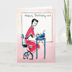 Vintage Image Birthday Card Karte
