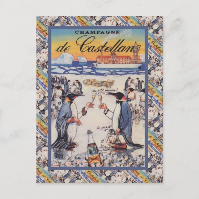 Vintage Image, Champagne de Castellane Postkarte (Vorderseite)
