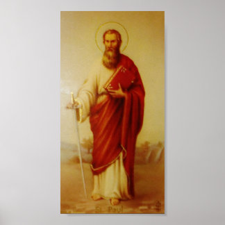 Vintage Image des Apostels Saint Paul Poster