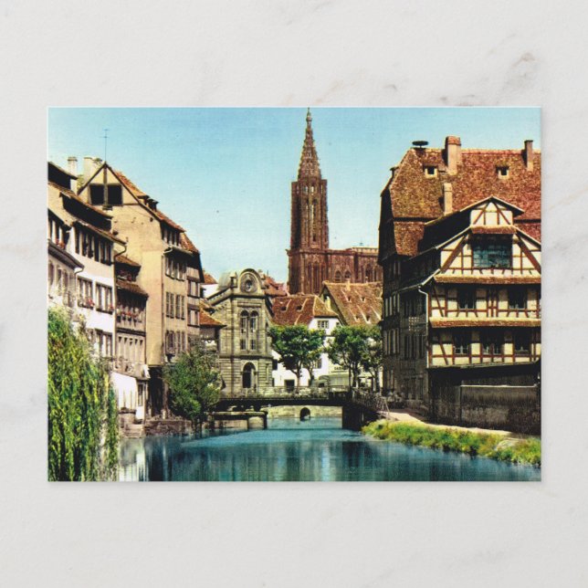 Vintage image, Strassburg, Cathedral Postkarte (Vorderseite)