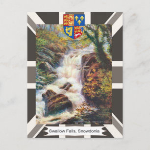 Vintage Image, Swallow Falls, Snowdonia Postkarte