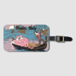 Vintage Image von Venedig Gepäckmarke Gepäckanhänger