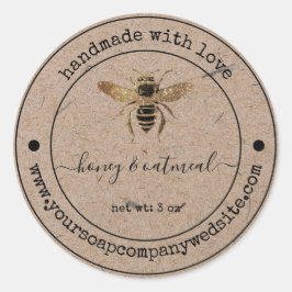 Vintage Imitate |Handgemachte Seifenkennzeichnung Runder Aufkleber