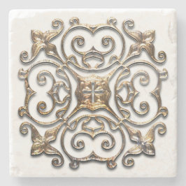 Vintage Imitate Metalldesign Stone Untersetzer