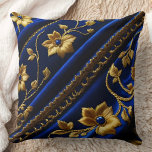 Vintage Imitate Stickerei Blue Gold Blume Kissen<br><div class="desc">Vintage Stickerei Imitats Blue Gold Blume Muster strukturiert aussehen. Komfortabel ohne Juckreiz der echten Stickerei 😀</div>