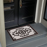 Vintage Imitate Tile Black & White Thick Border