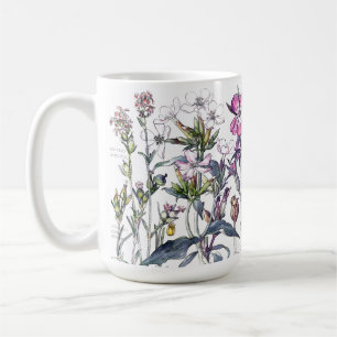 Vintage Impatiens Blumen-Kraut-Wildblumen-Tasse Tasse