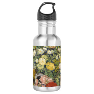 Vintage-impressionistischer Blumenstrauß Van Gogh Edelstahlflasche