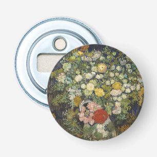Vintage-impressionistischer Blumenstrauß Van Gogh Flaschenöffner
