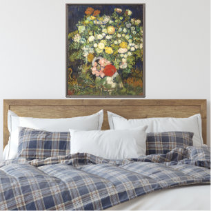 Vintage-impressionistischer Blumenstrauß Van Gogh Leinwanddruck