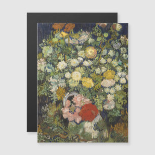 Vintage-Impressionistischer Blumenstrauß Van Gogh Magnetkarte