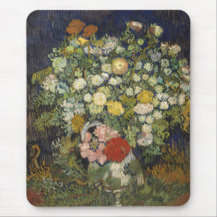 Vintage Impressionistischer Blumenstrauß Van Gogh Mousepad