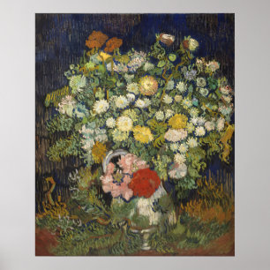 Vintage-impressionistischer Blumenstrauß Van Gogh Poster