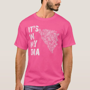 Vintage in meinem DNA-Brasilien Karte Fingerprint  T-Shirt