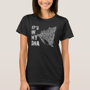 Vintage in meinem DNA Nicaragua Kontur Karte Nicar T-Shirt
