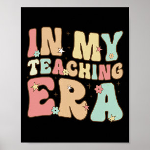 Vintage in meiner Lehrerära Coole Lehrerin Wertsch Poster