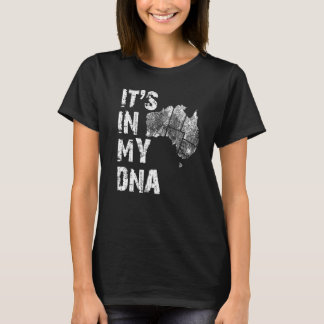 Vintage in My DNA Australia Kontur Map Australien T-Shirt