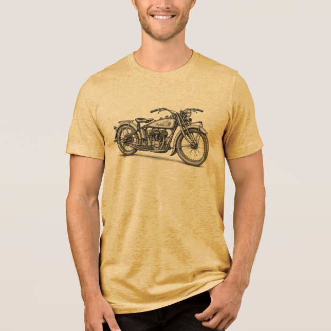 Vintage Indian Motorrad Tri-Blend Shirt (Vorderseite)