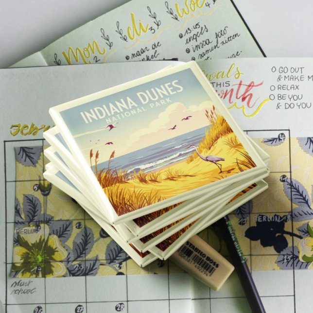 Vintage Indiana Dunes National Park  Magnet (Von Creator hochgeladen)