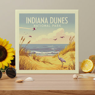 Vintage Indiana Dunes Nationalpark Fliese