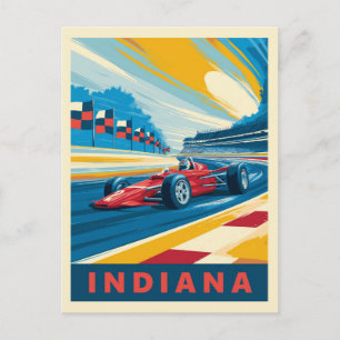 Vintage Indiana Rennen Postkarte