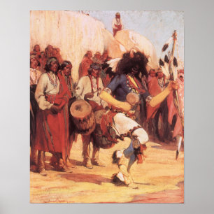 Vintage Indianer, Buffalo-Tanz von Cassidy Poster