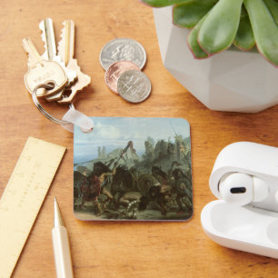 Vintage-Indianer, Büffeltanz von Karl Bodmer Schlüsselanhänger