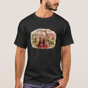 Vintage Indianer-Großer-Zigarrenschachtel T-Shirt