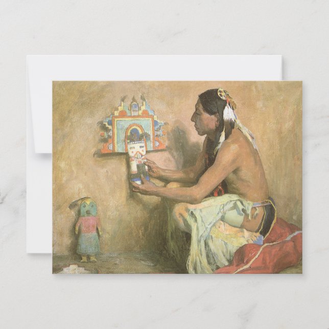 Vintage Indianer, Hopi Katchina von Couse (Vorderseite)