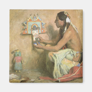 Vintage Indianer, Hopi Katchina von Couse Magnet