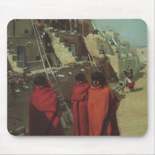 Vintage-Indianer, Hopi Pueblo von Louis Akin Mousepad