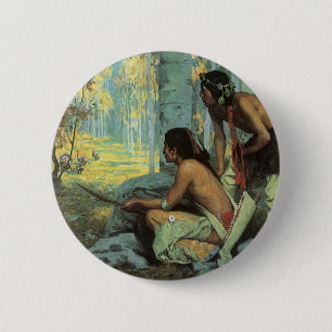 Vintage Indianer, Taos Truthahnjäger von Couse Button