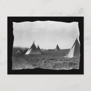 Vintage Indianische Apache Tipis Postkarte