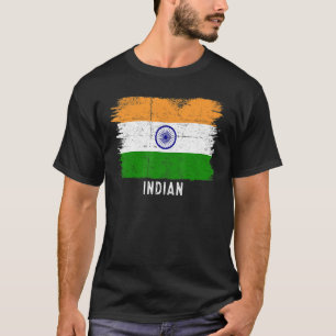 Vintage-Indien-Flagge Inder & Stolz auf meine Wurz T-Shirt