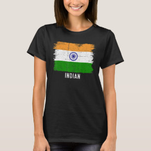 Vintage-Indien-Flagge Indisch & Stolz auf meine Wu T-Shirt