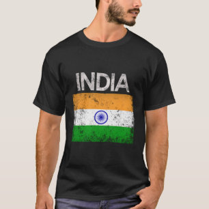 Vintage Indien Indische Flagge Stolz Geschenk T-Shirt